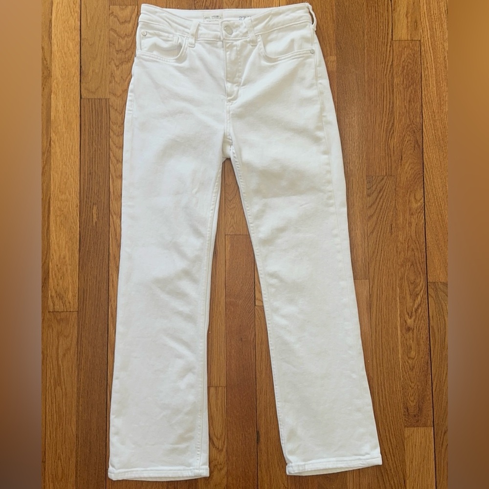 Pilcro The Yaya Mid-Rise Crop Flare Jeans 27